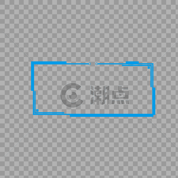 现代科技蓝色边框图片素材免费下载