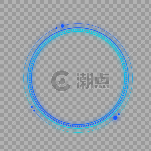 渐变圆形科技感发光边框图片素材免费下载