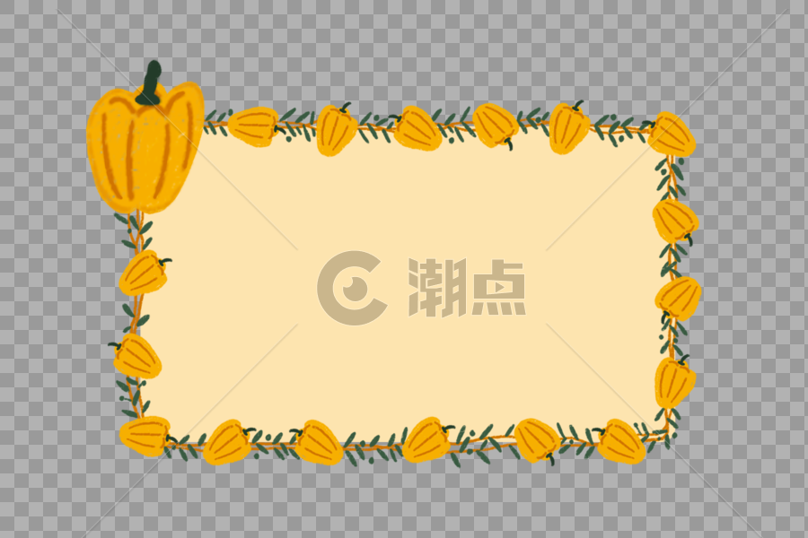 蔬菜黄色菜椒边框图片素材免费下载