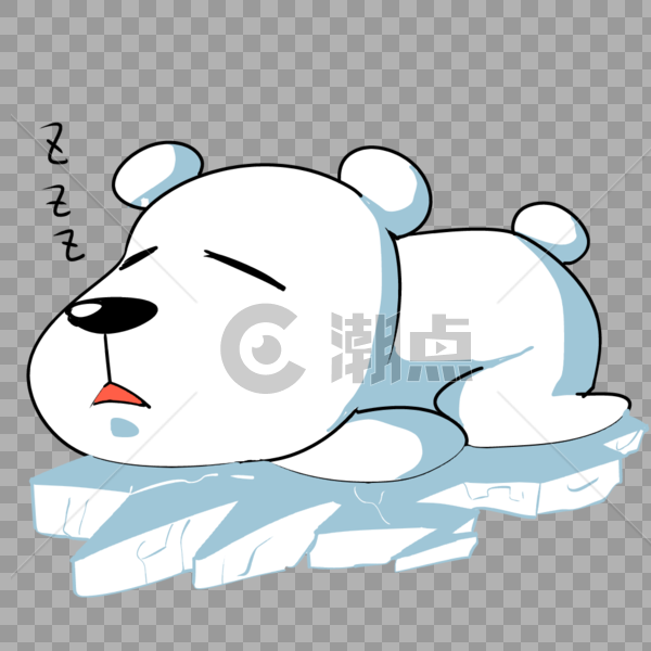 北极熊冬眠图片素材免费下载