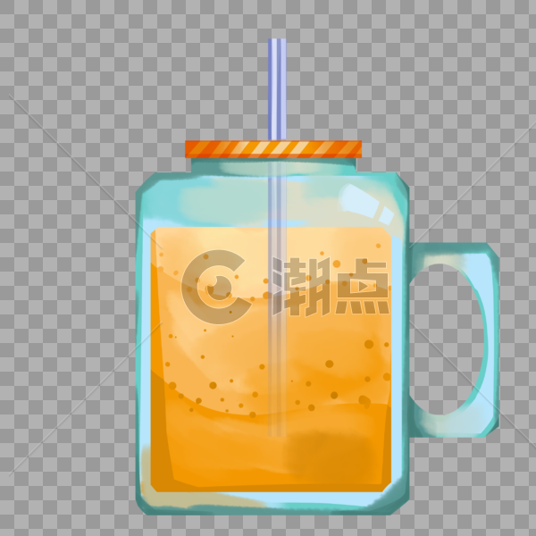 夏季橙汁冷饮装饰素材图案图片素材免费下载