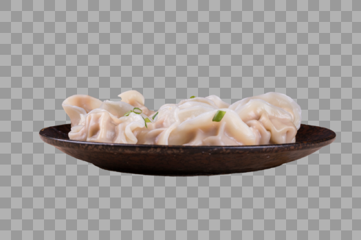一盘煮熟的美食饺子图片素材免费下载