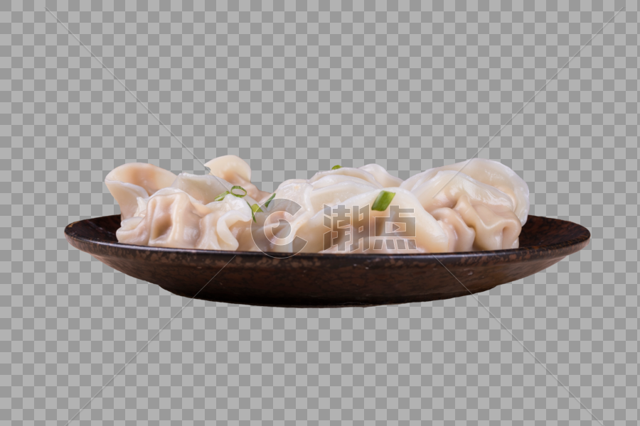 一盘煮熟的美食饺子图片素材免费下载