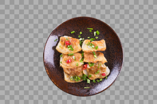 一盘美味的美食锅贴图片素材免费下载