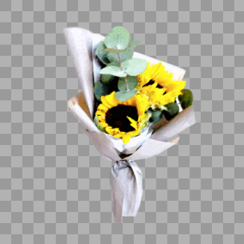 手绘向日葵花束图片素材免费下载