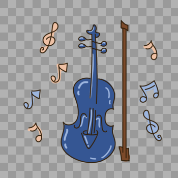 音乐节乐器小提琴手绘装饰图片素材免费下载