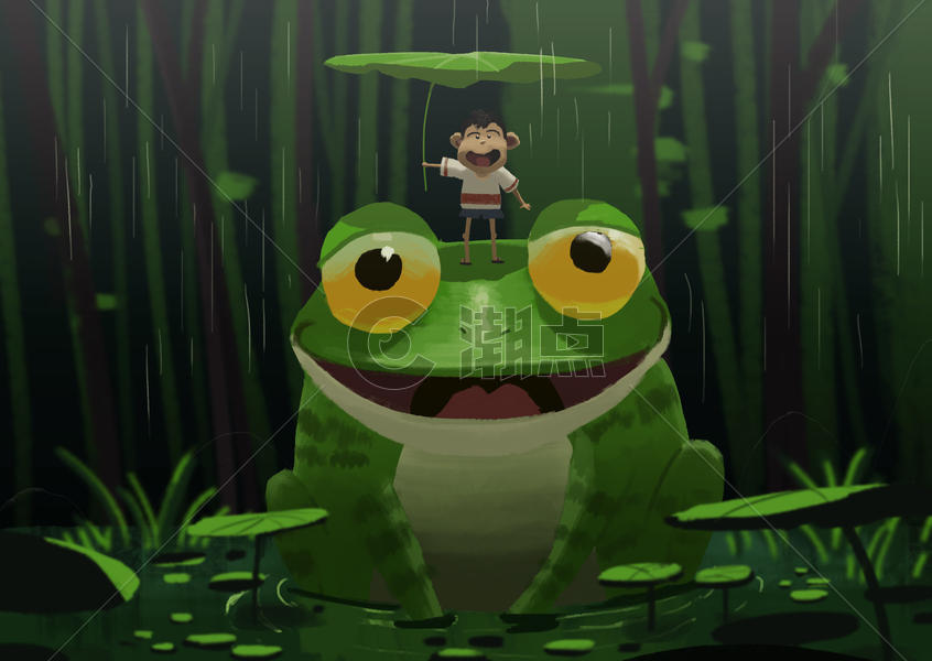 我和青蛙的夏天图片素材免费下载