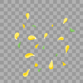 飞舞的黄色花瓣图片素材免费下载