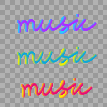 music立体字图片素材免费下载