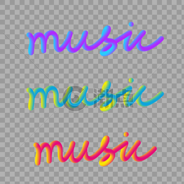 music立体字图片素材免费下载