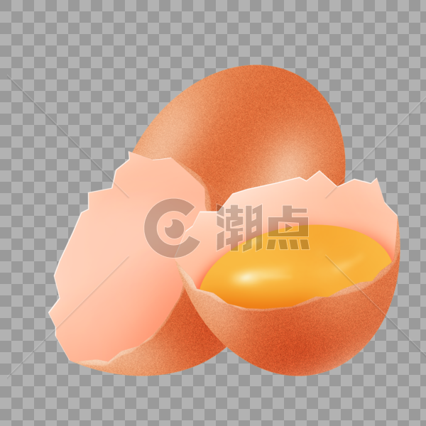 手绘写实柴鸡蛋图片素材免费下载