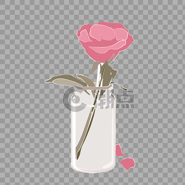 插在花瓶里的玫瑰图片素材免费下载