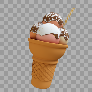 巧克力奶油冰淇淋插图图片素材免费下载