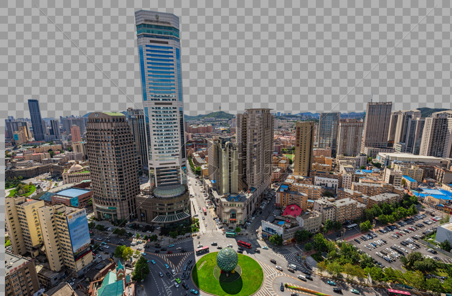 繁华城市中心风光图片素材免费下载