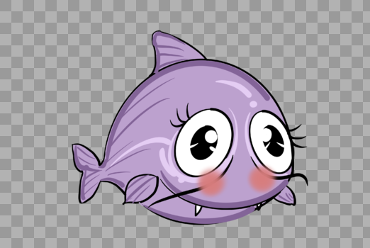 紫色的鱼图片素材免费下载