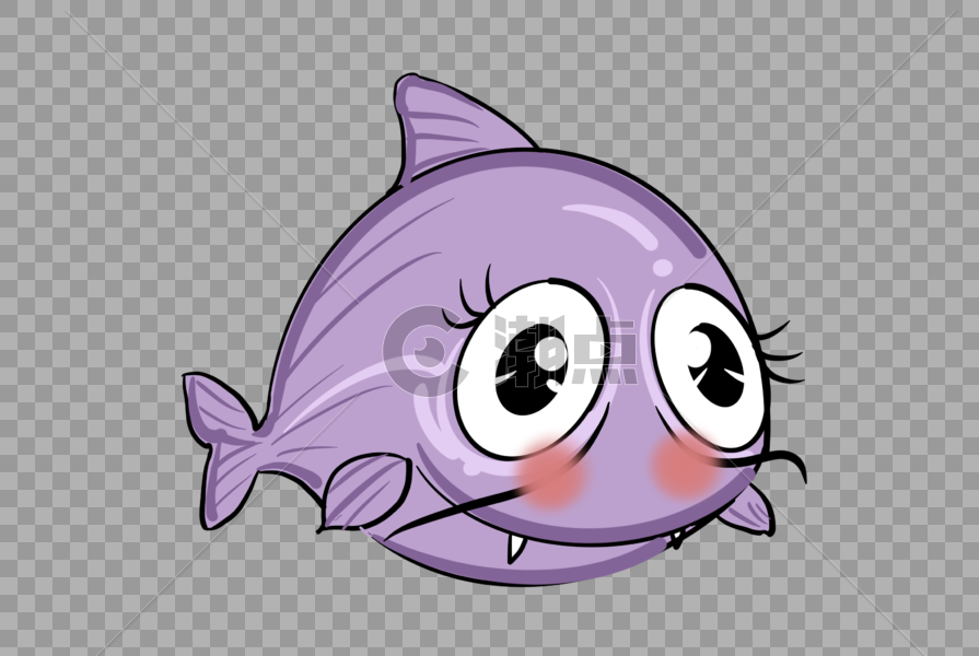 紫色的鱼图片素材免费下载
