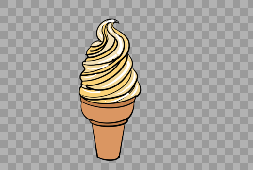 香蕉味冰淇淋图片素材免费下载