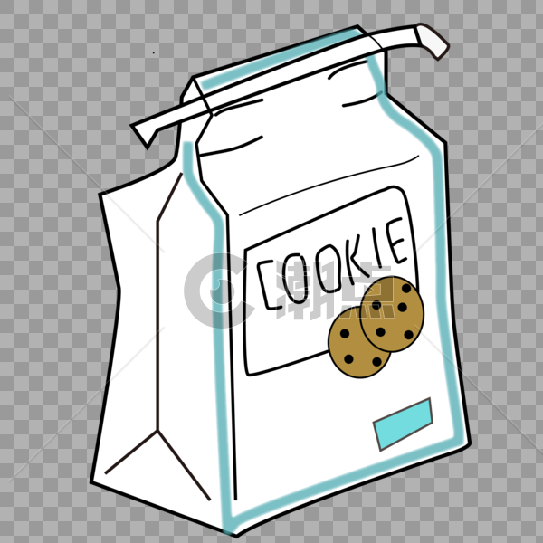 卡通饼干包装袋购物袋曲奇盒子图片素材免费下载