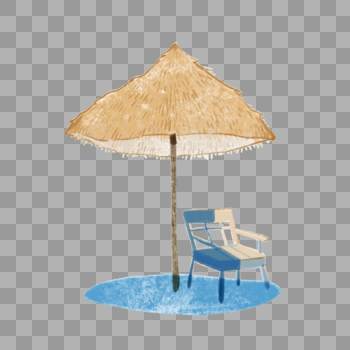 夏日海滩椅图片素材免费下载