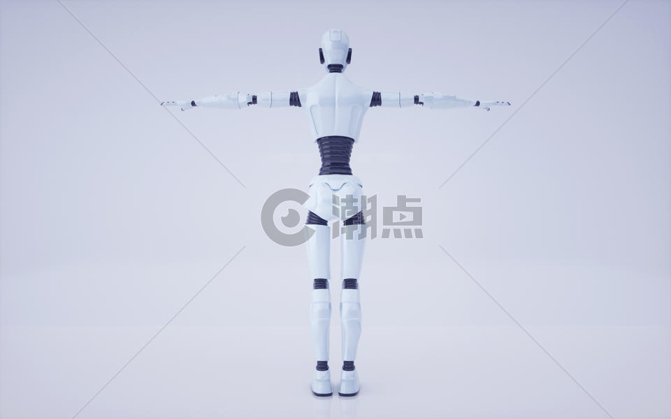机器人展开臂膀图片素材免费下载