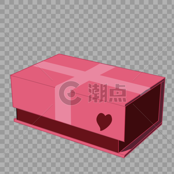 粉色爱心礼物盒图片素材免费下载