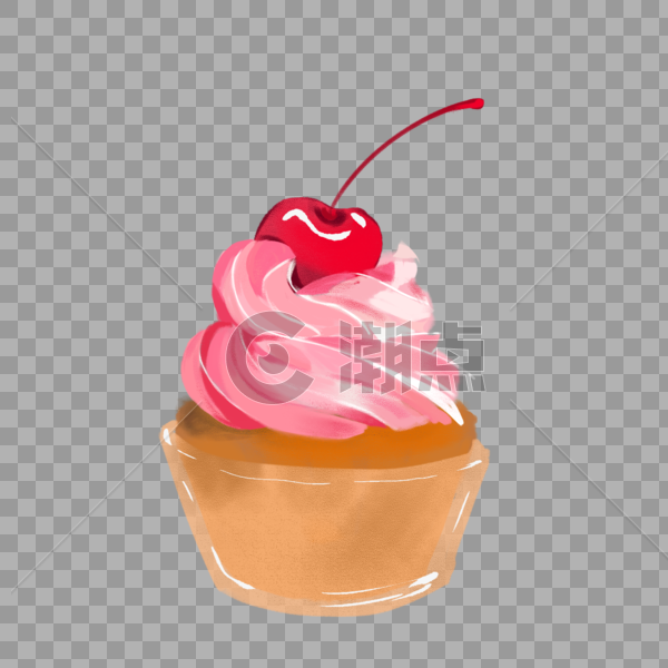 樱桃奶油小蛋糕图片素材免费下载