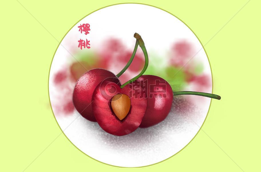 水果插画樱桃图片素材免费下载