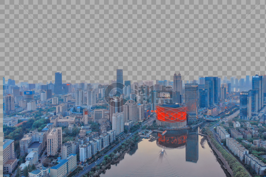 俯瞰武汉楚河汉街图片素材免费下载