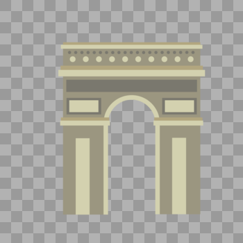 旅游景点法国巴黎凯旋门矢量素材图片素材免费下载
