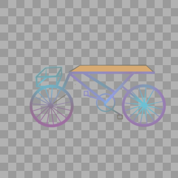 彩色自行车图片素材免费下载