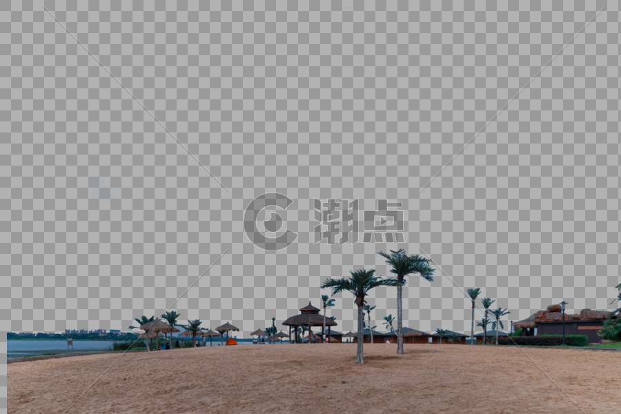 江西庐山西海的碧水蓝天和沙滩图片素材免费下载