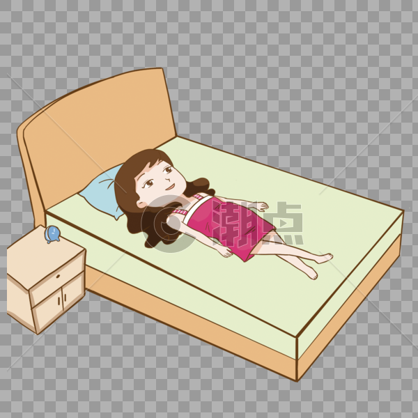 孕妇平躺在床图片素材免费下载