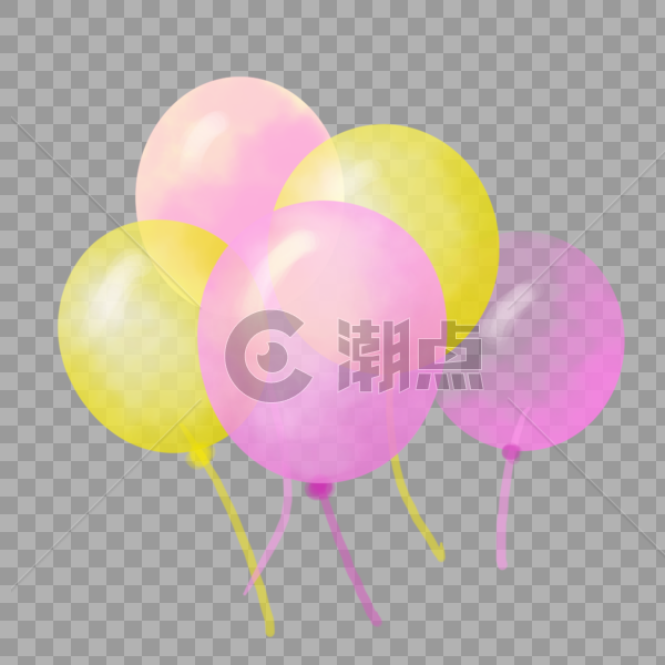 彩色透明气球图片素材免费下载