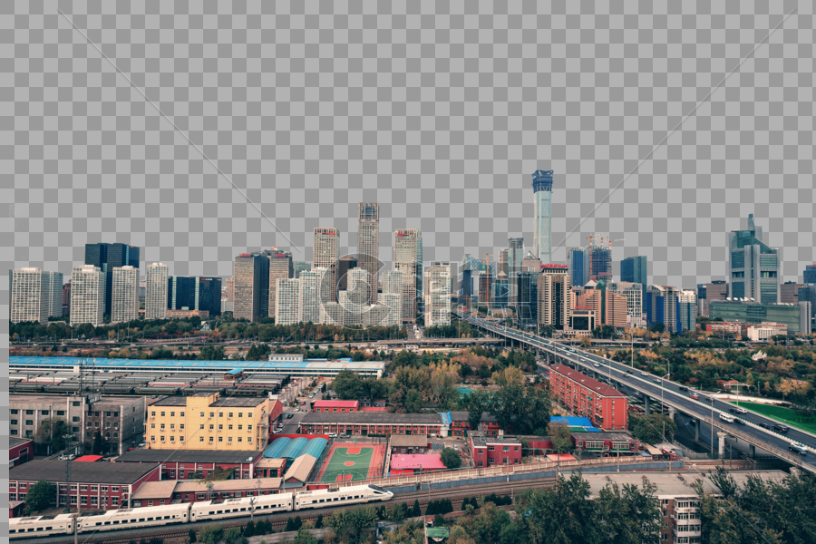 北京国贸城市和道路图片素材免费下载