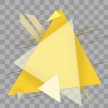 黄色几何边框图片素材免费下载