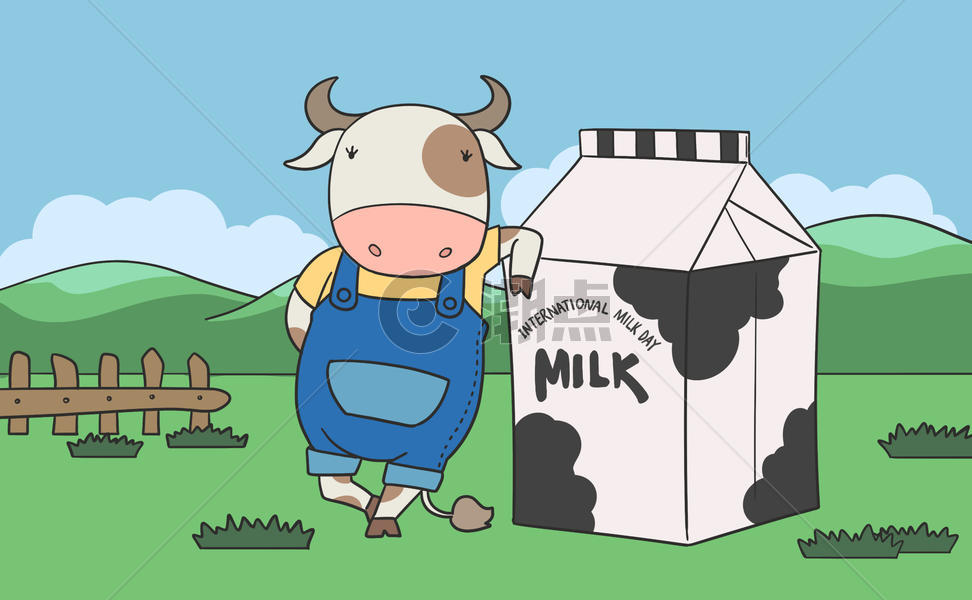 草原牛奶日图片素材免费下载