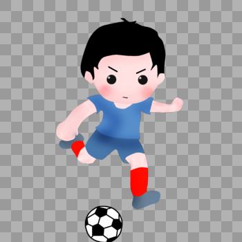 踢足球小男孩图片素材免费下载