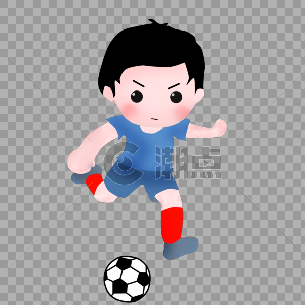 踢足球小男孩图片素材免费下载