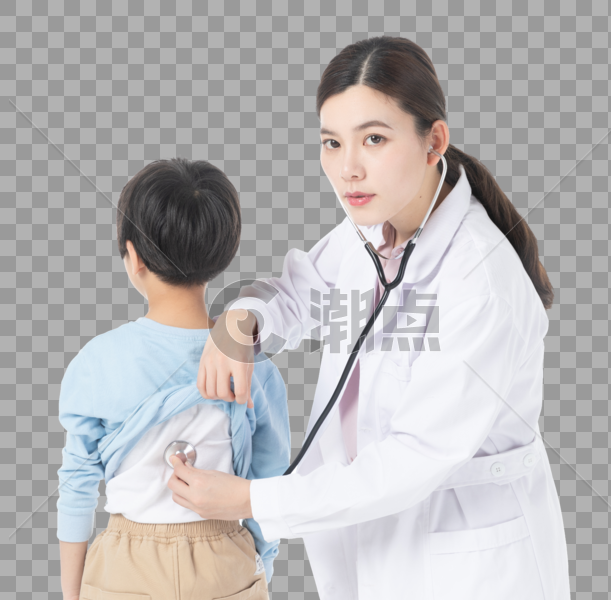 儿童体检背部检查图片素材免费下载