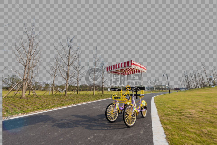 百里钱塘雕塑公园双人自行车图片素材免费下载