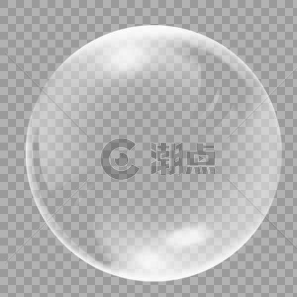 圆形透明泡泡图片素材免费下载