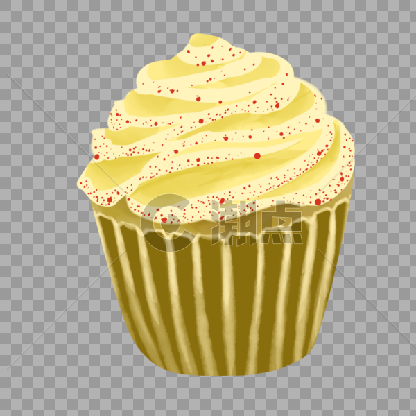 纸杯蛋糕甜点黄色蛋糕图片素材免费下载