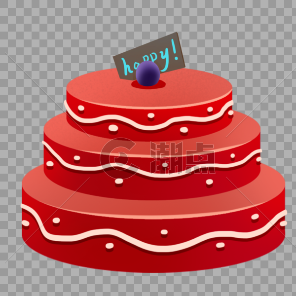 红色蛋糕图片素材免费下载
