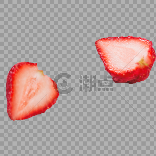 切开的新鲜草莓图片素材免费下载