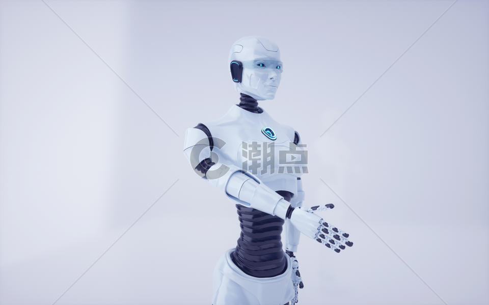 智能机器人握手图片素材免费下载