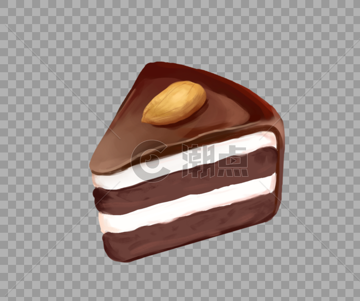 巧克力坚果蛋糕图片素材免费下载