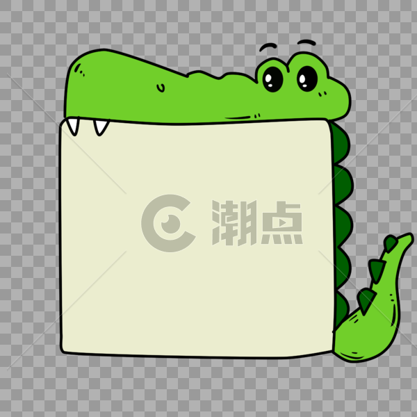 鳄鱼边框图片素材免费下载