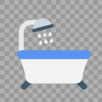 浴缸洗澡免抠矢量插画素材图片素材免费下载