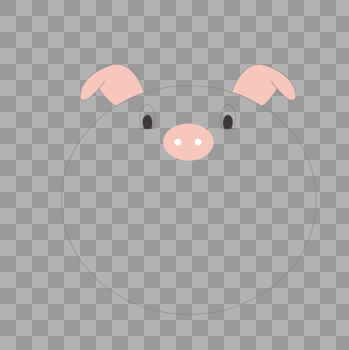 可爱小猪边框图片素材免费下载