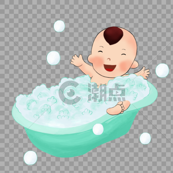 小宝宝洗澡图片素材免费下载